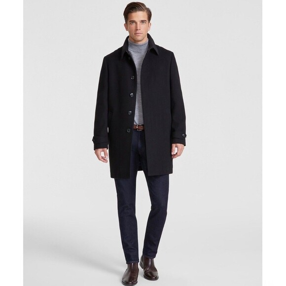 Tommy Hilfiger Other - $395 NEW TOMMY HILFIGER Mens 44L Black Soft Modern Fit 38" Long OverCoat Jacket